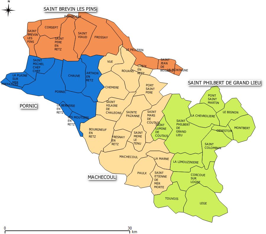 Carte des cantons